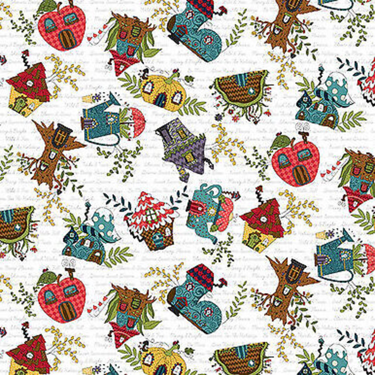 Gnome For the Holidays By Henry Glass, Cotton Fabric Sold by the Yard